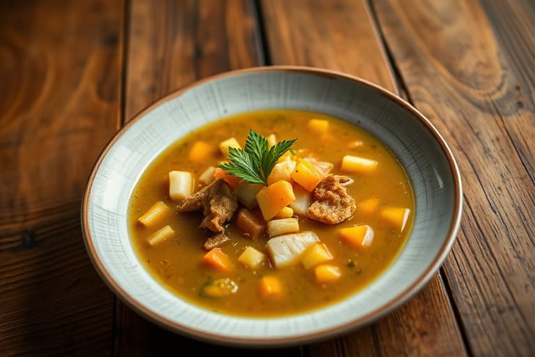 Søtpotet- og pæresuppe med jalapeño