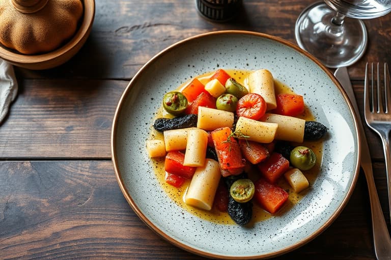 Karamellisert essens av sellerikonsommé