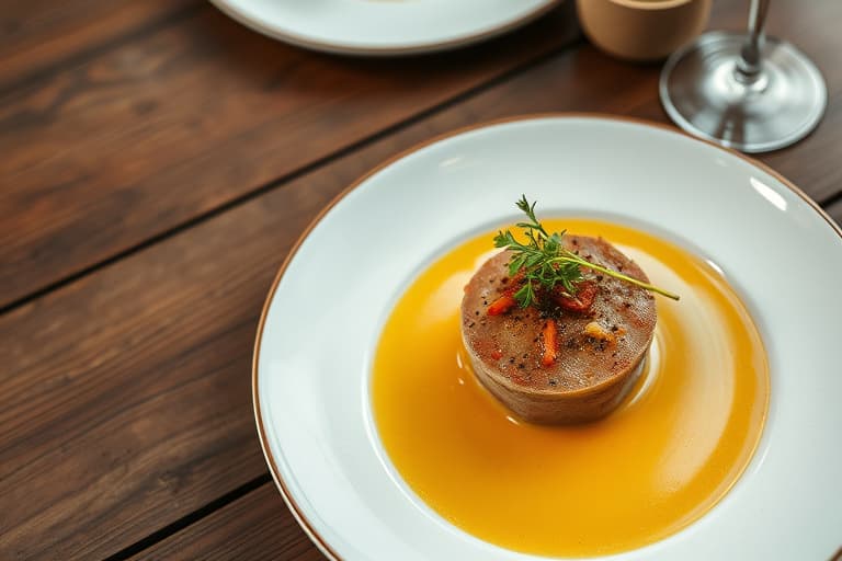 Fylte og fritert reke med peppergelé