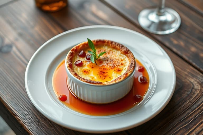 Bourbon-søtpotetcrème brûlée