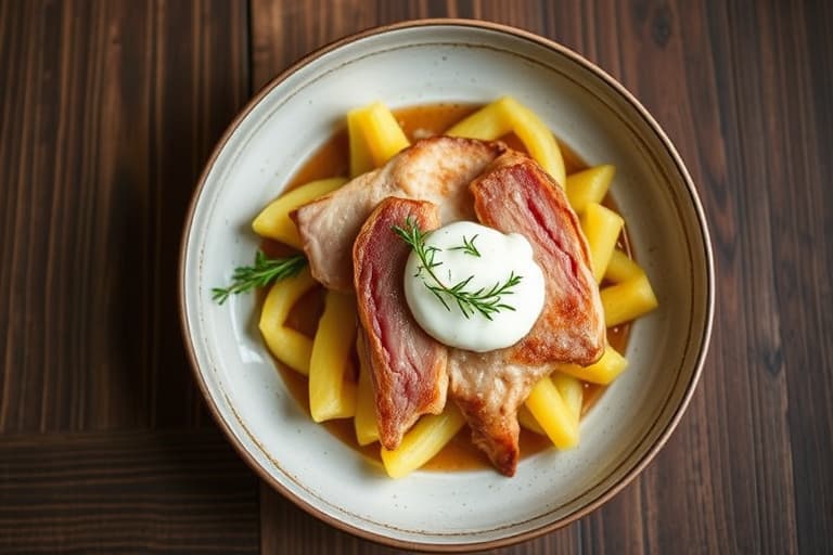 Potetlatkes med røkt laks, crème fraîche og amerikansk oppdrettskaviar