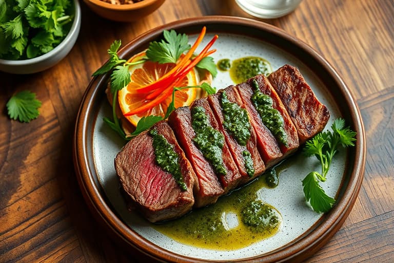 Enkel entrecôte med chimichurri