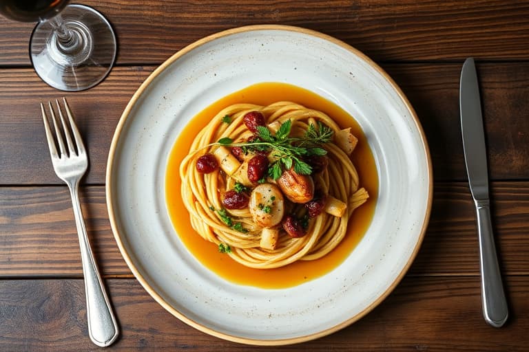 Kylling Florentine med vårgrønnsaker og dobbel potethash, servert med rødvinsdemi-glace