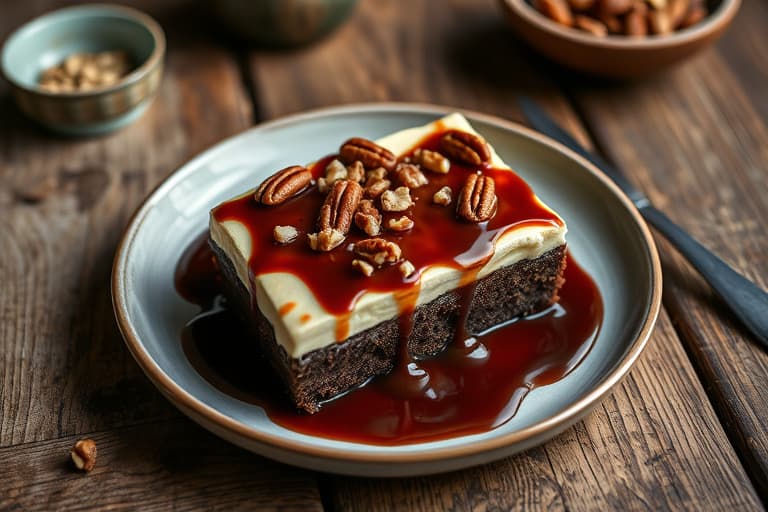 Throwdowns tyske sjokoladekake med kokos-pecan-cajeta-frosting, sjokoladeganache og kokosfløtekrem
