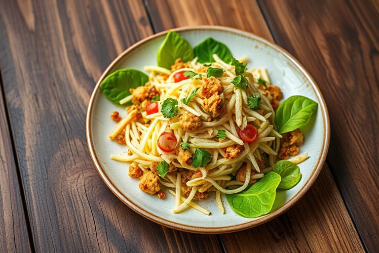 Chipotle-puré og chayote-slaw