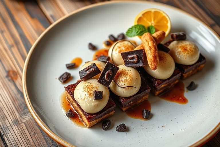 Passjonsfrukt-karamell gullmynter, sjokoladetrekkede karamell- og mandelmagibønner, og kanel-karamell-makadamia sjokoladebarer