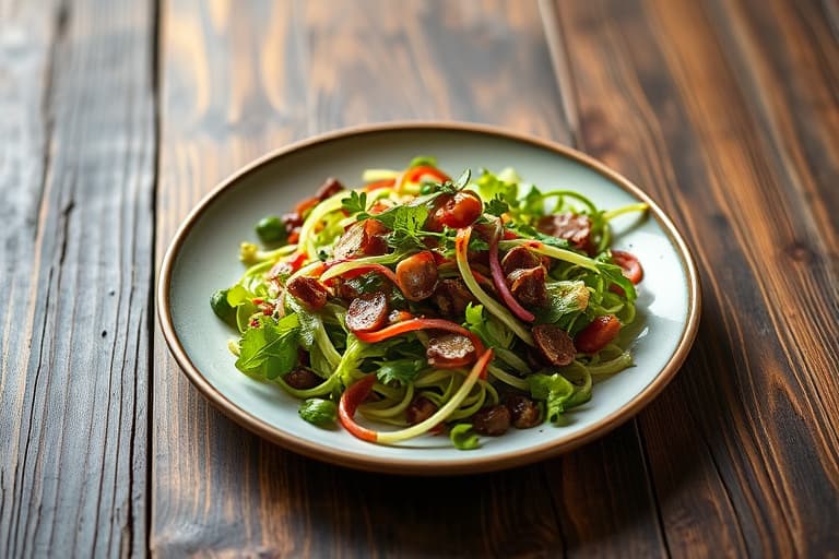 Radicchio, ruccola og frisée-salat