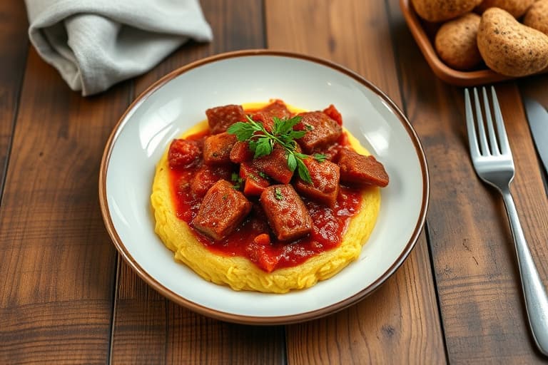 Pork Ragù over kremet polenta