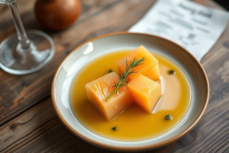 Cantaloupe i portvinsgelé