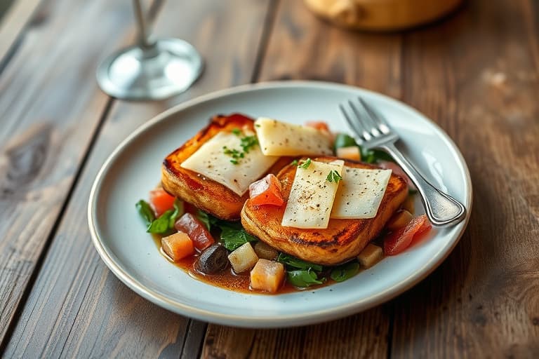 Spanske grillede ostesmørbrød med Manchego og Jamón Serrano