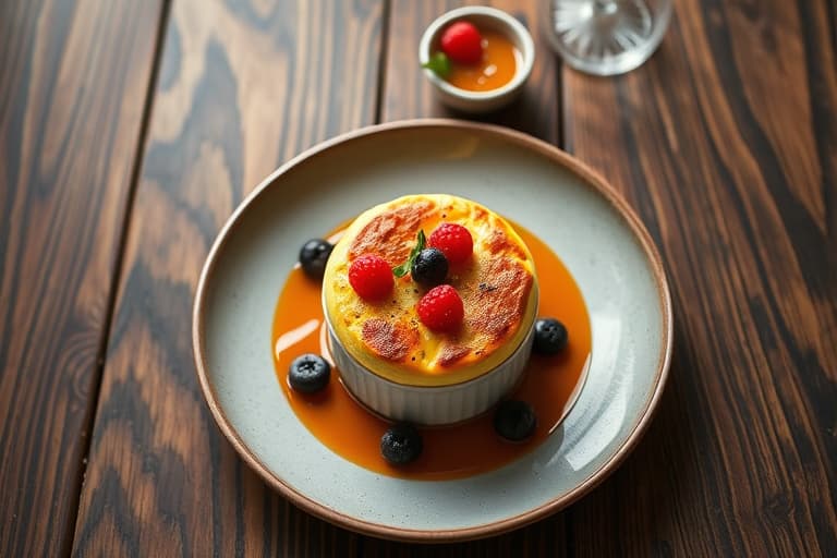 Røstet hvitløk-soufflé