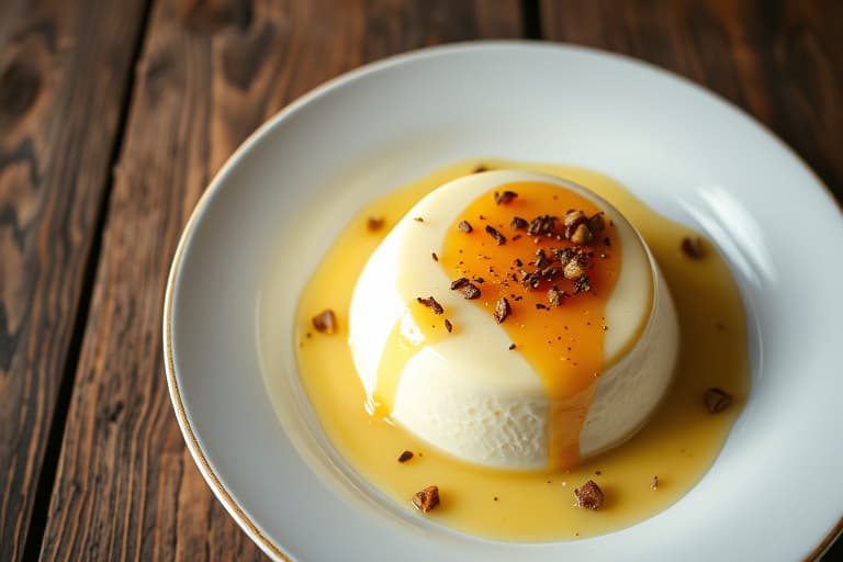 Sitronmousse med boysenbærpuré