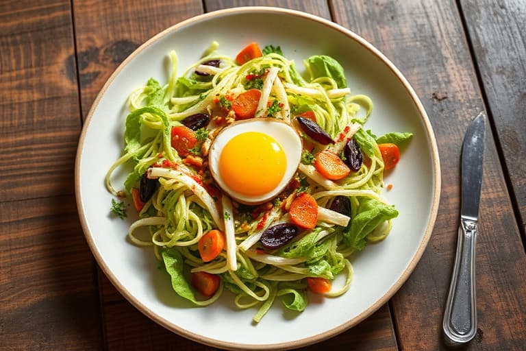 Friséesalat med posjerte egg