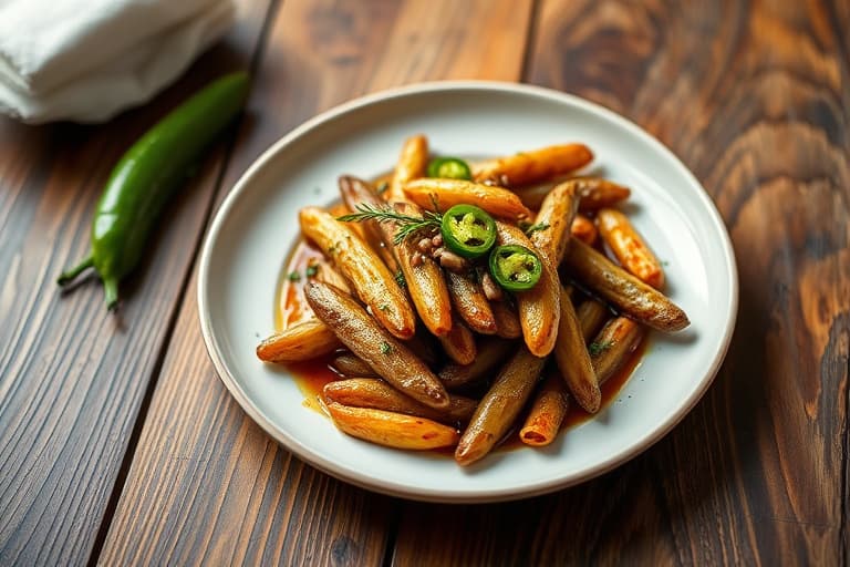 Knuste Fingerlings-poteter med jalapeños