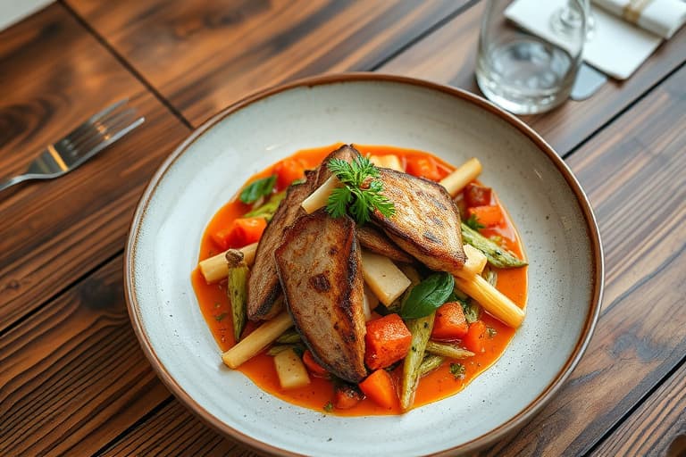 Grillet biff, jícama og eplesalat