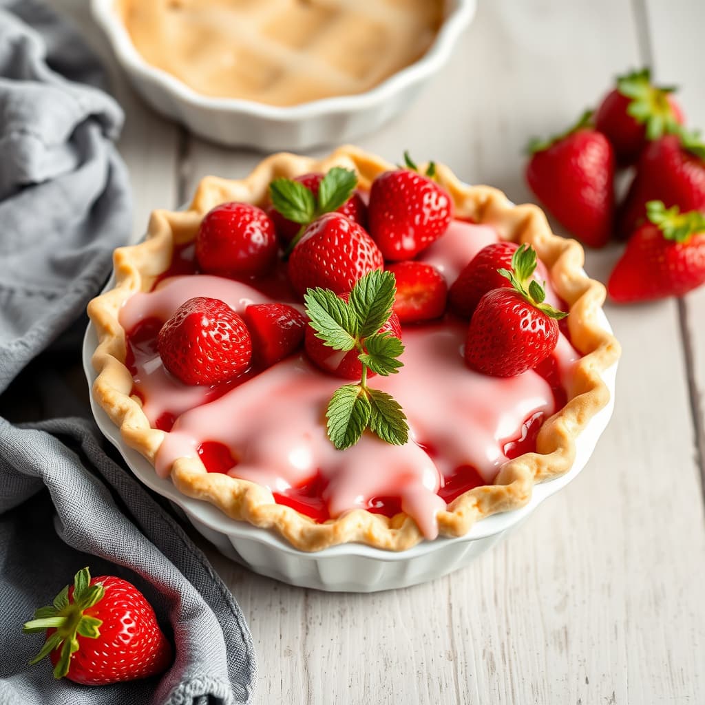 Glassert jordbærpai