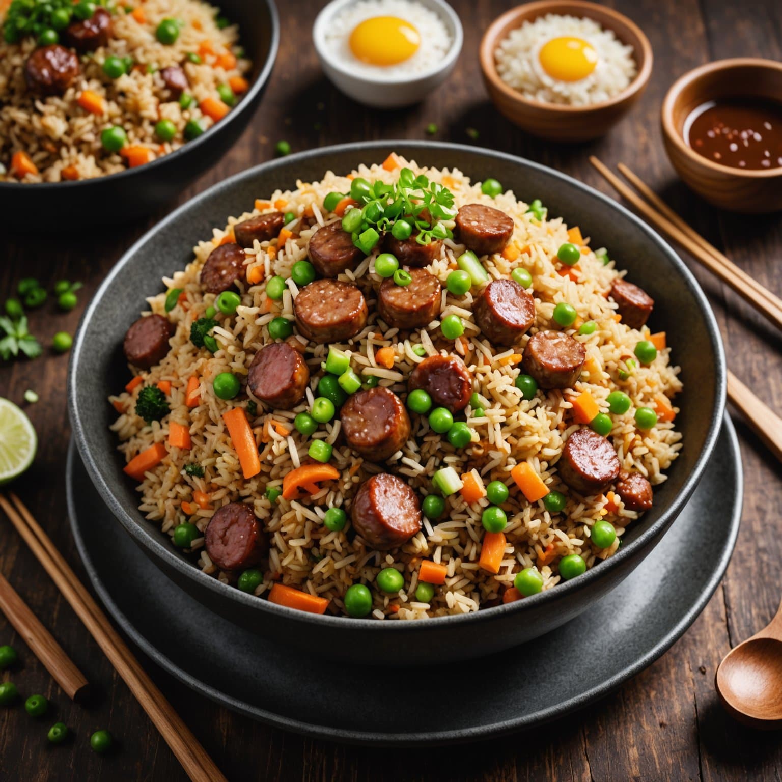 Glo's pølse stekt ris