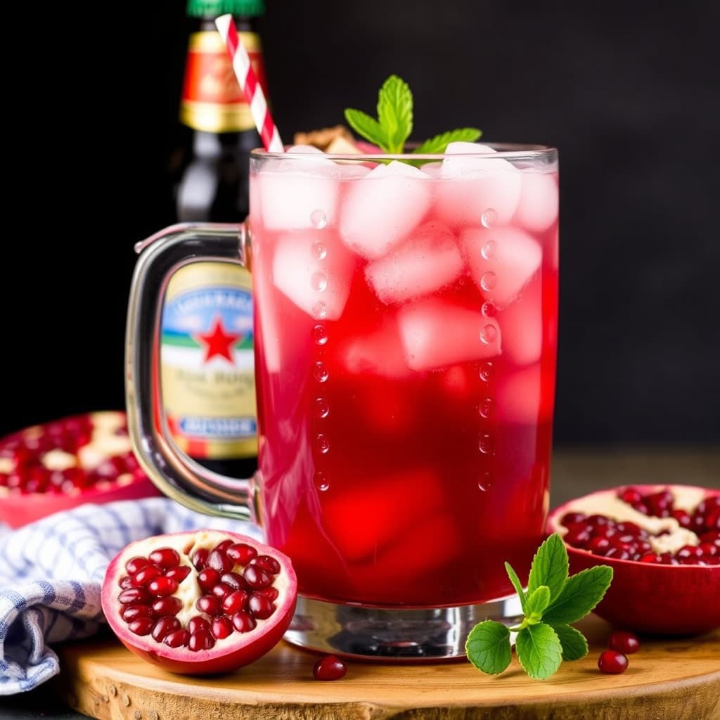 Granateple-øl-punsj