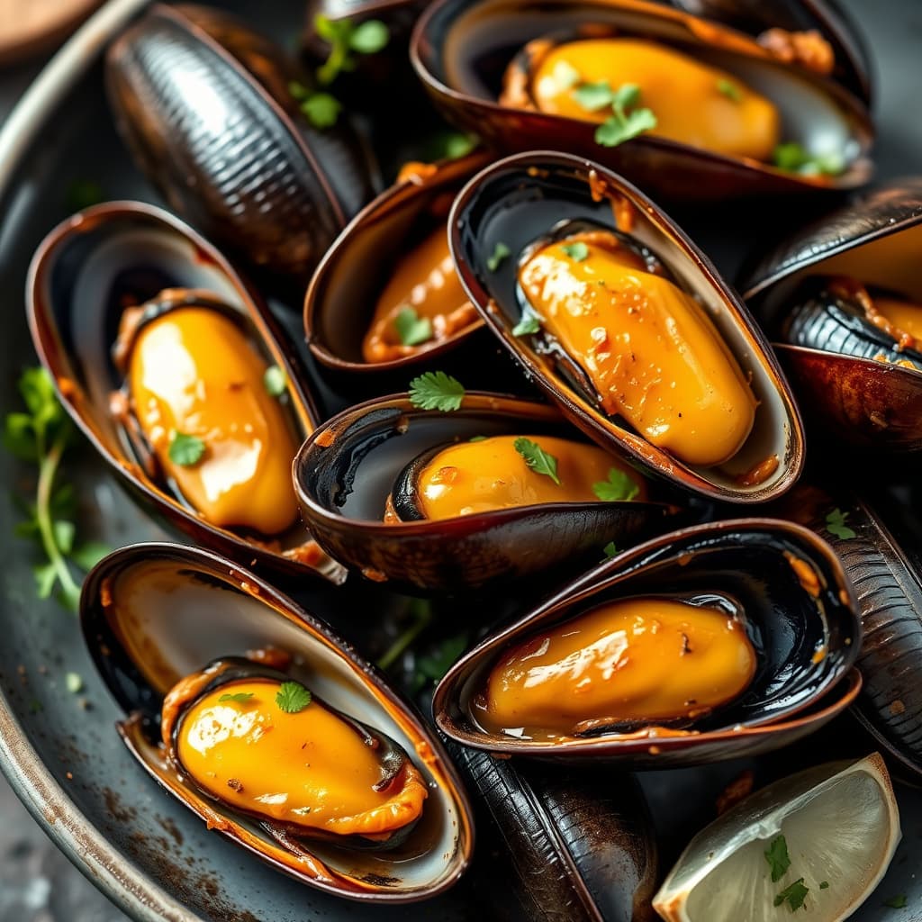 Gratinerte blåskjell