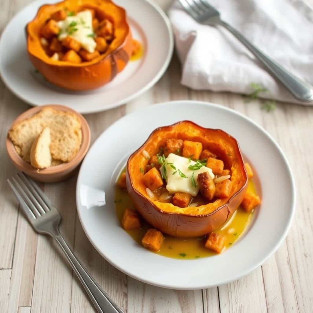 Gresskar- og ostefondue