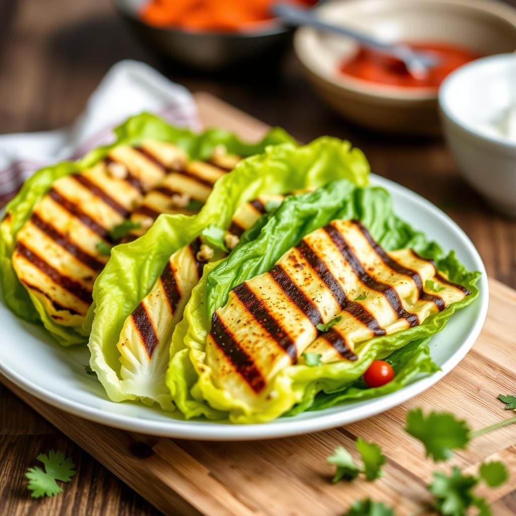 Grillede salatblader