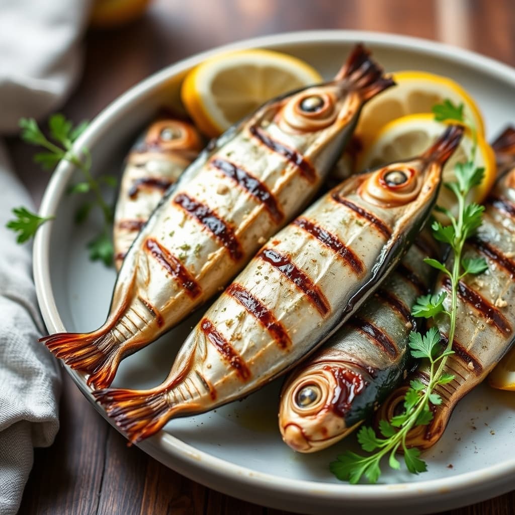Grillede sardiner