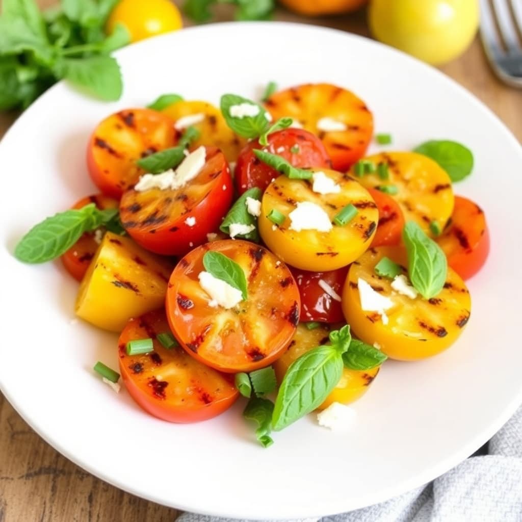 Grillet gul tomatsalat