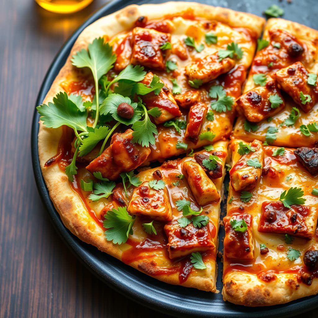 Grillet kyllingpizza