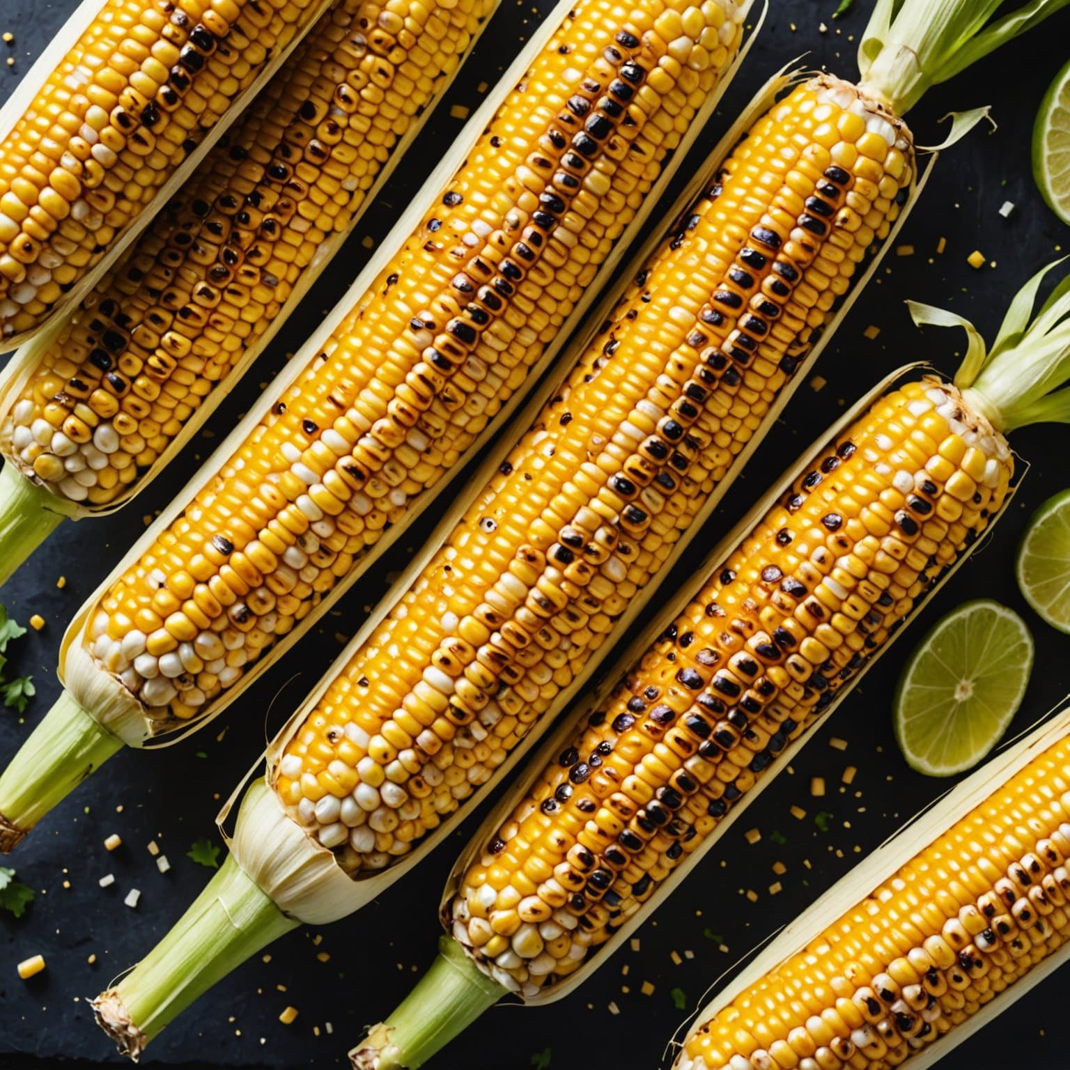 Grillet mais- og søt løksalat