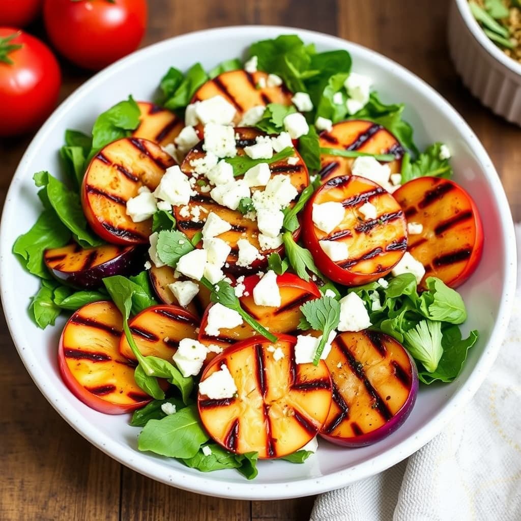 Grillet nektarinsalat