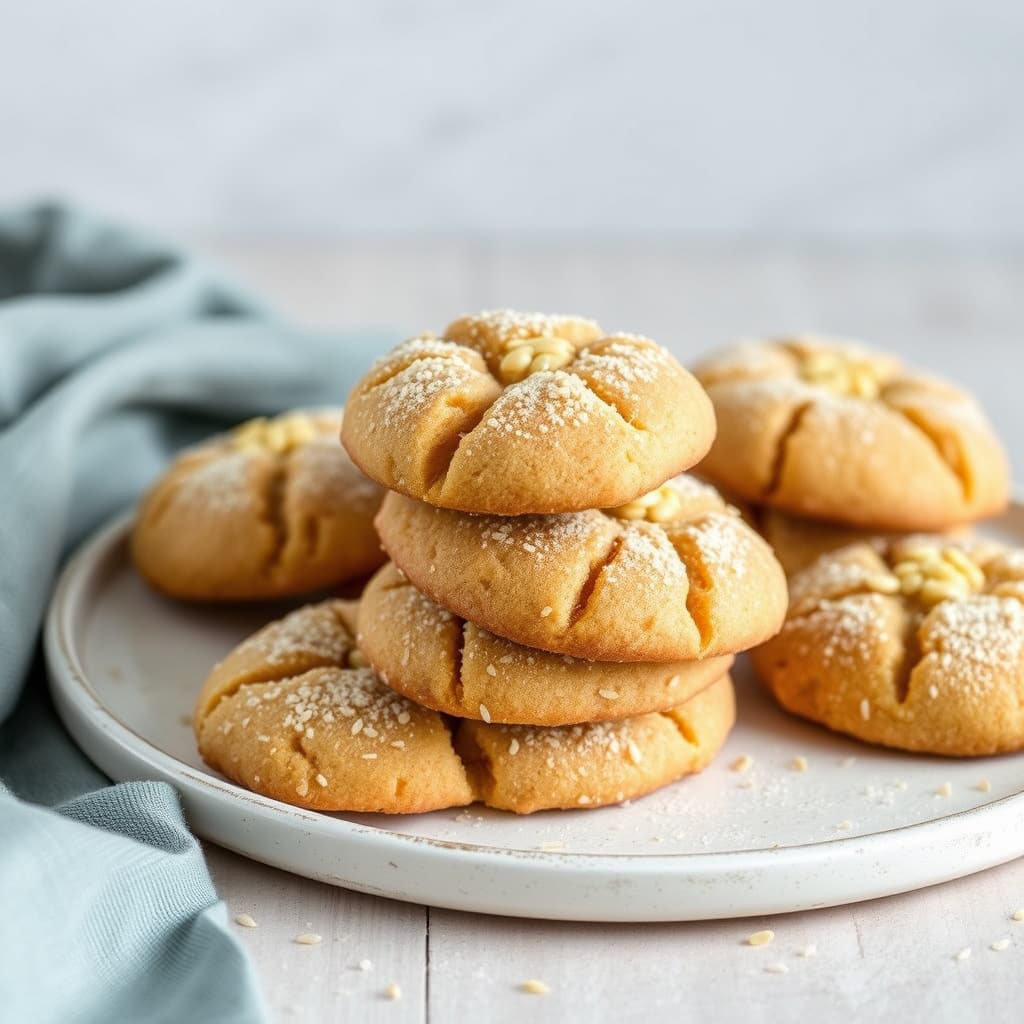 Gullbelagte sesamkjeks