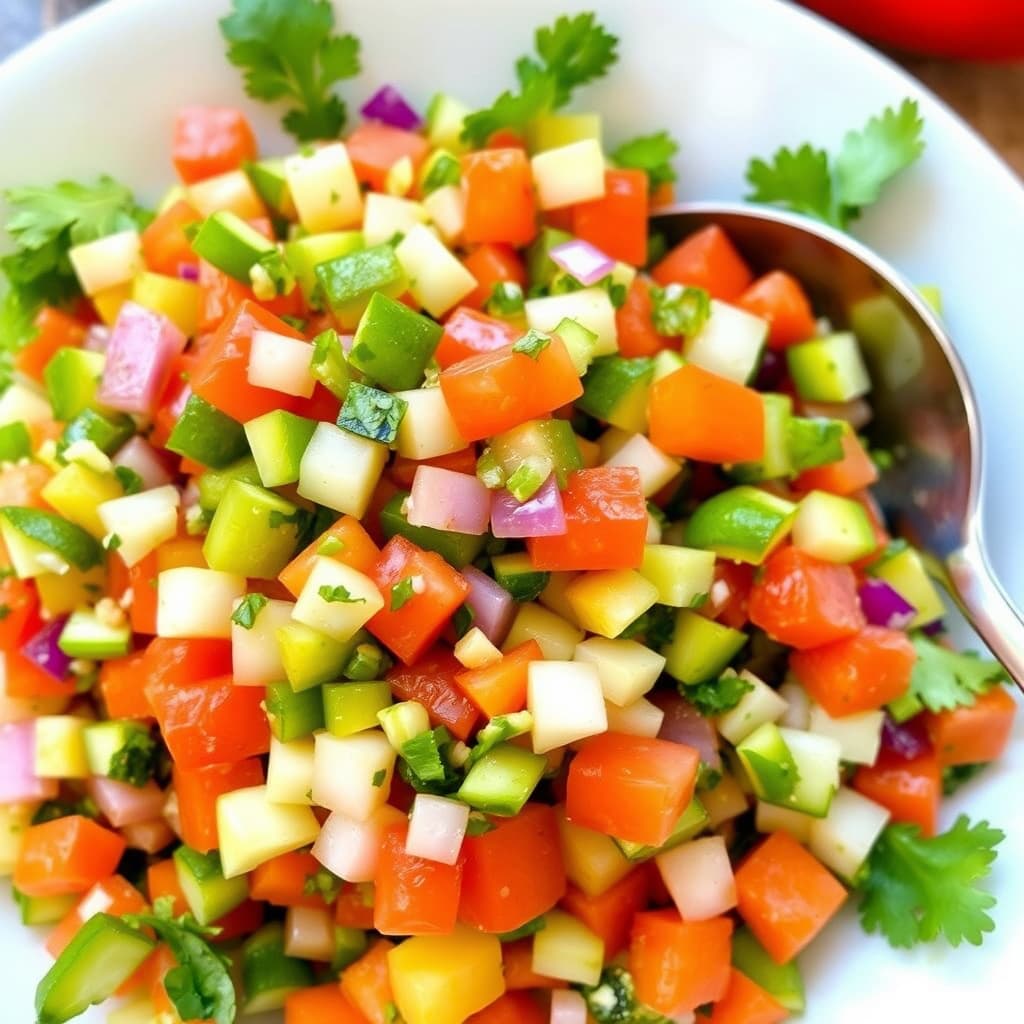 Hakkede grønnsaksalsa