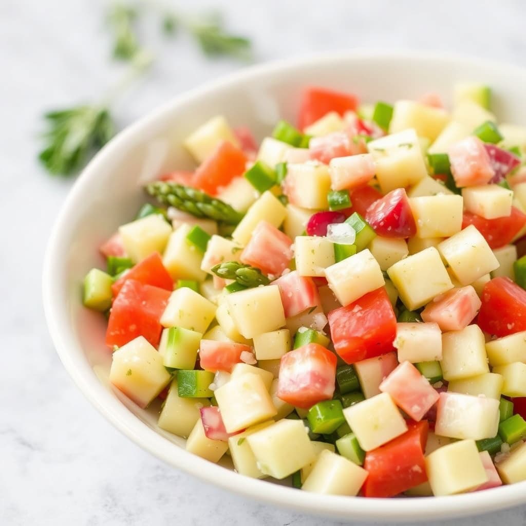 Hakket aspargessalat