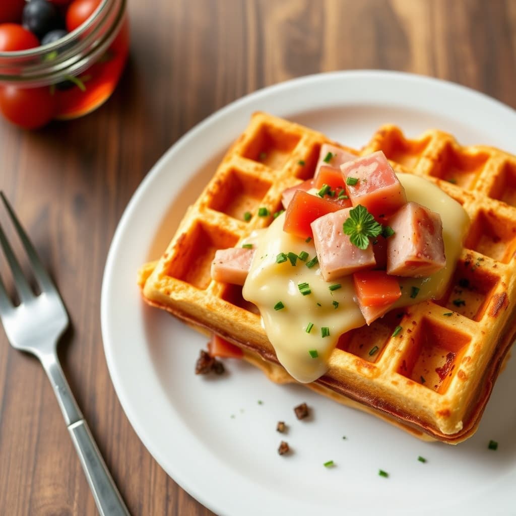 Ham-og-ost-vafler