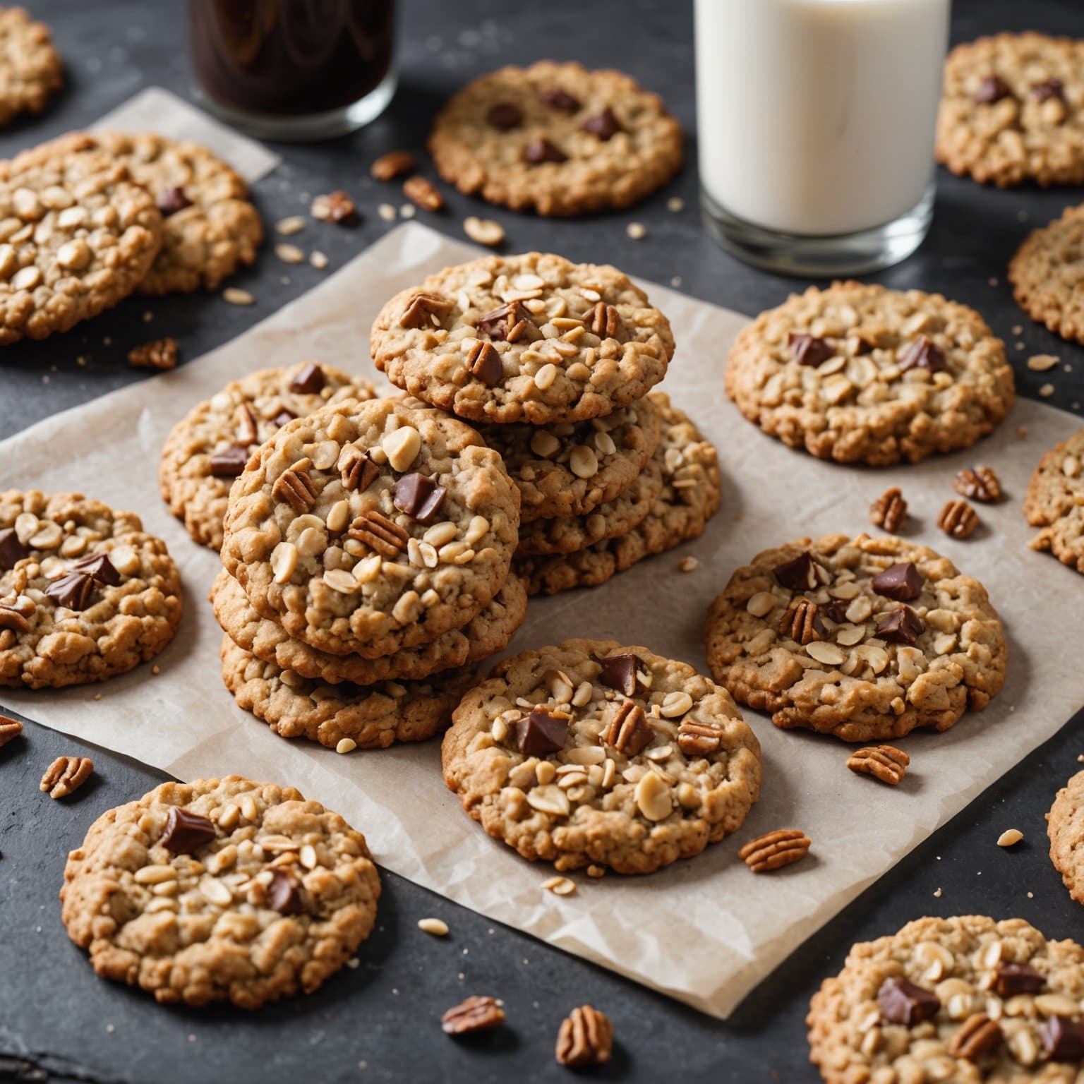 Havre- og toffee-kjeks