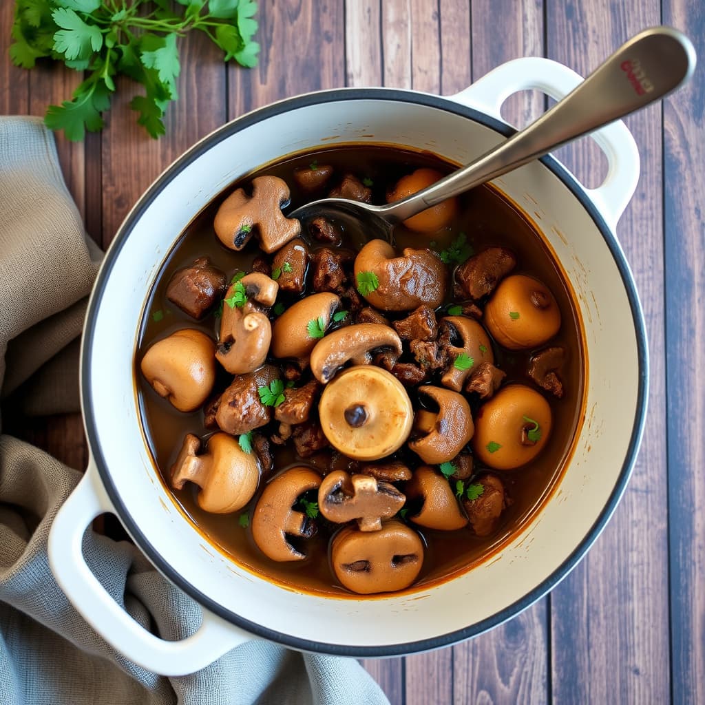 Hermetisk biff og sopp