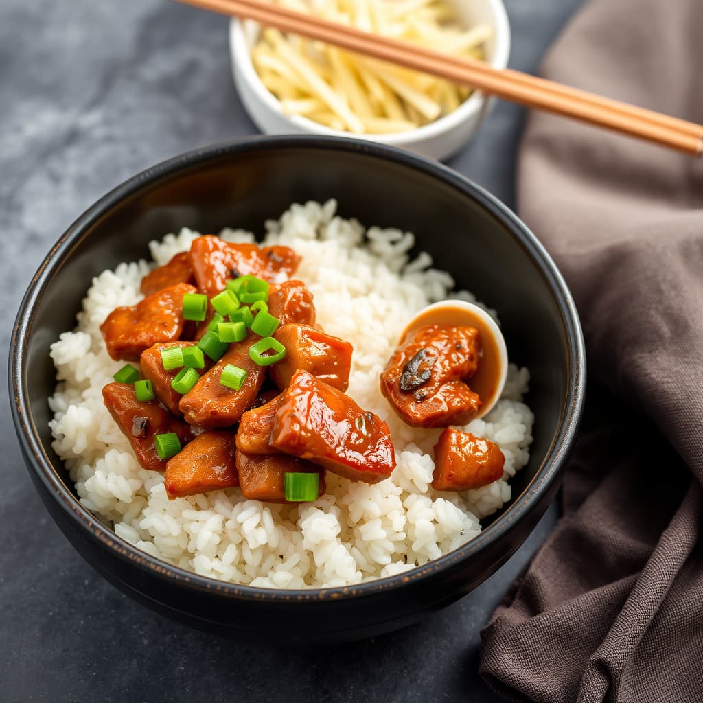 Hoisin-kylling med ris