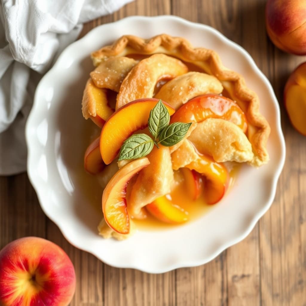 Honning- og ferskenpai