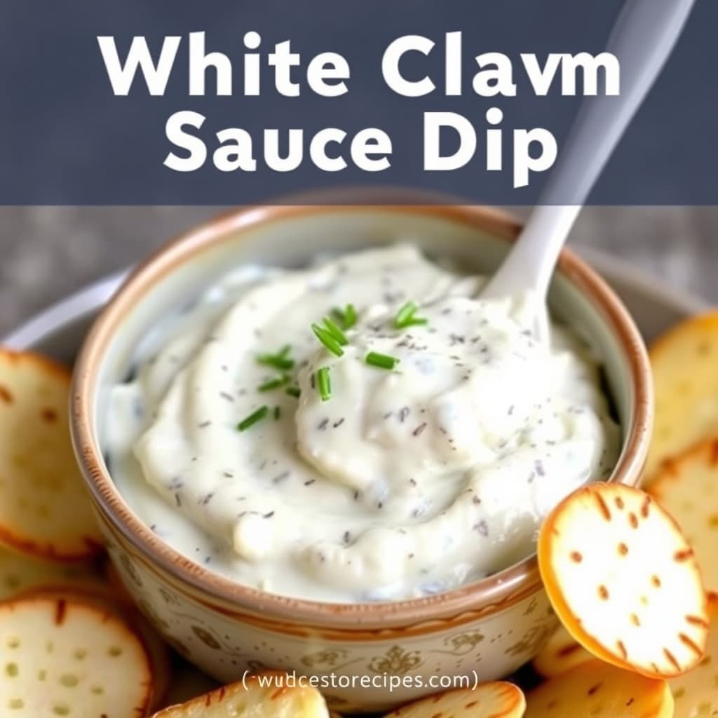 Hvit clam-sausdip