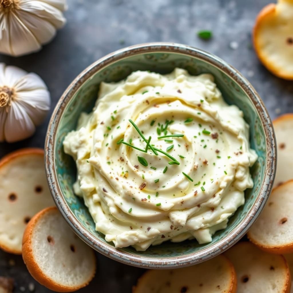 Hvitløk- og ostepålegg