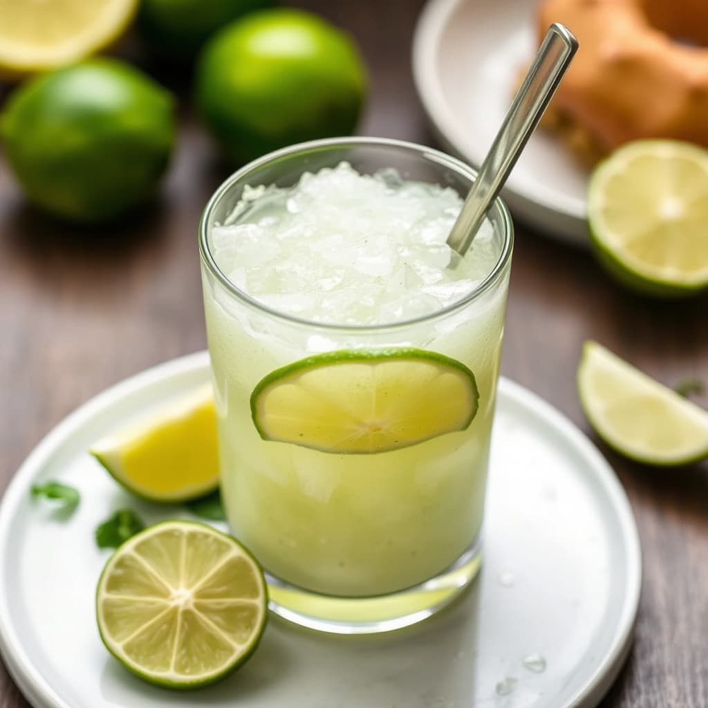 Ingefær-lime granita