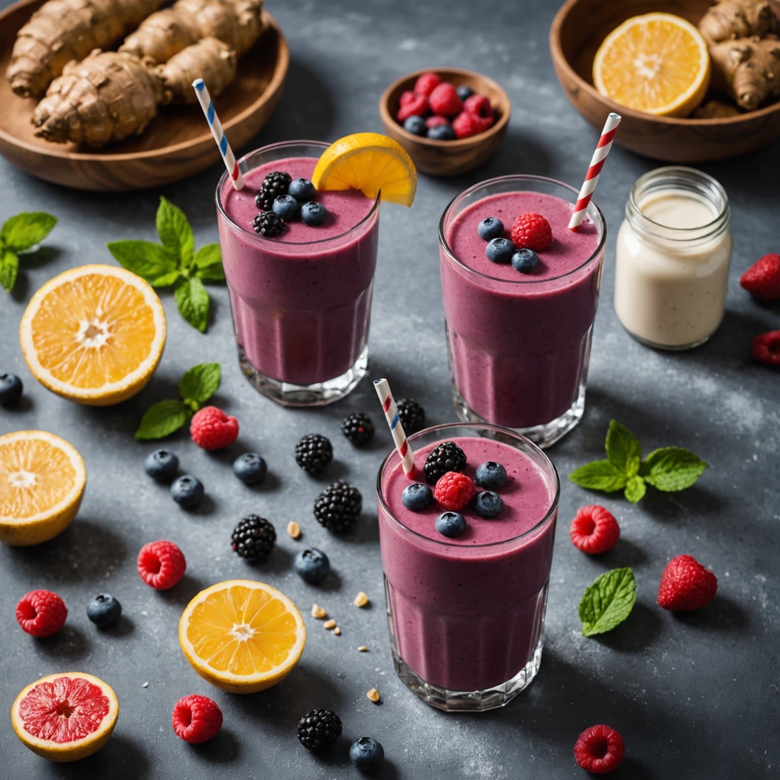 Ingefærbær-smoothie