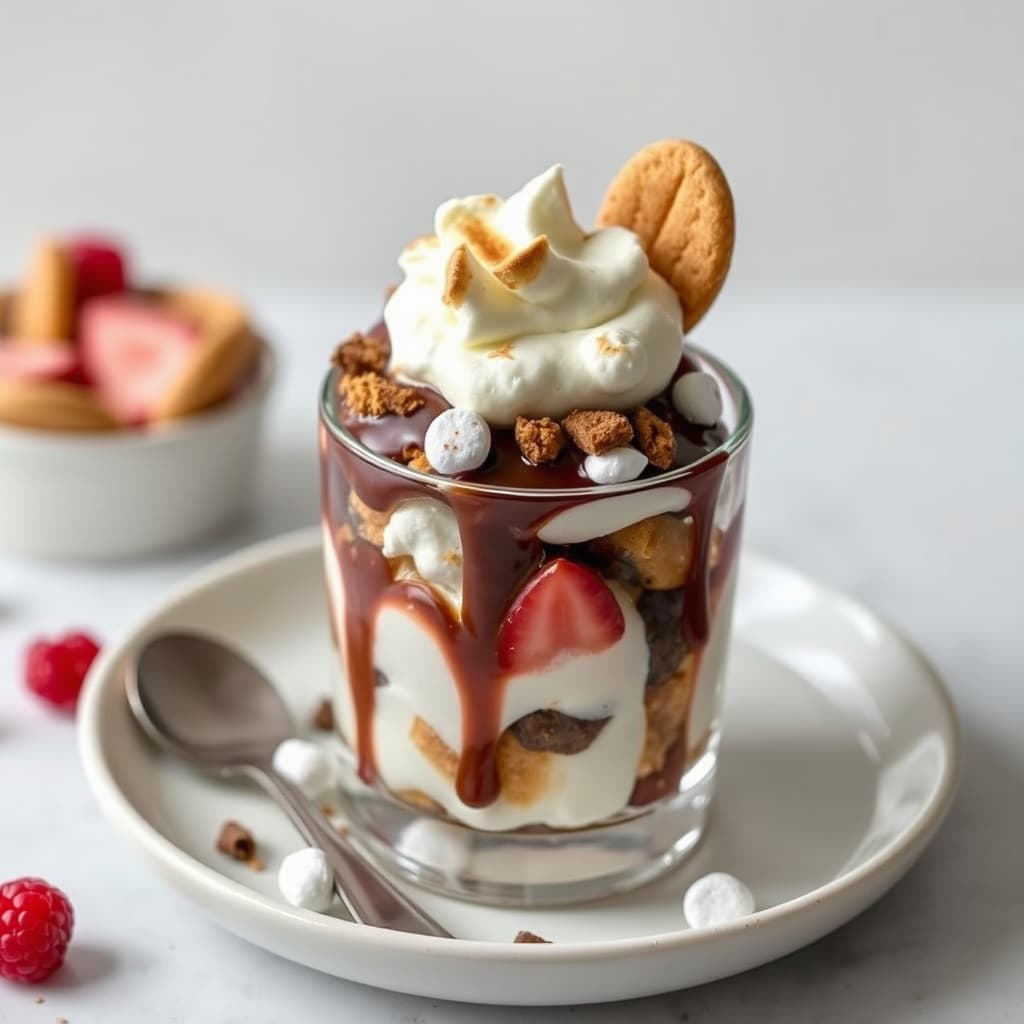 Innendørs S'more-sundae