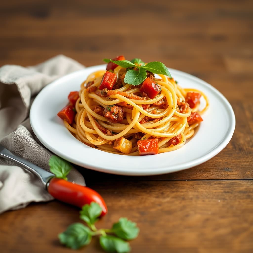 Jen sin chorizo-pasta