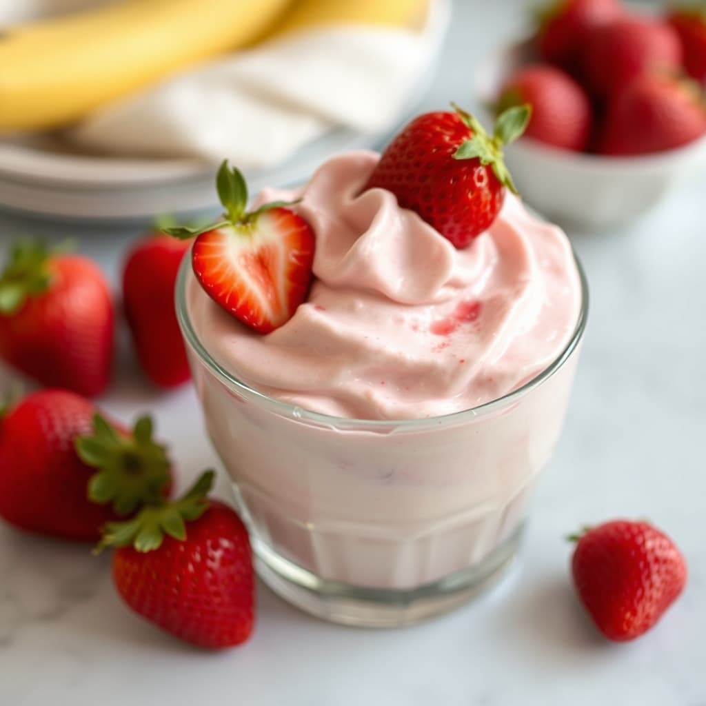 Jordbær-banan-iskrem