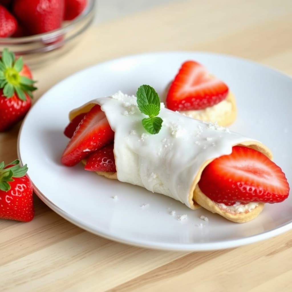 Jordbærfylte cannoli