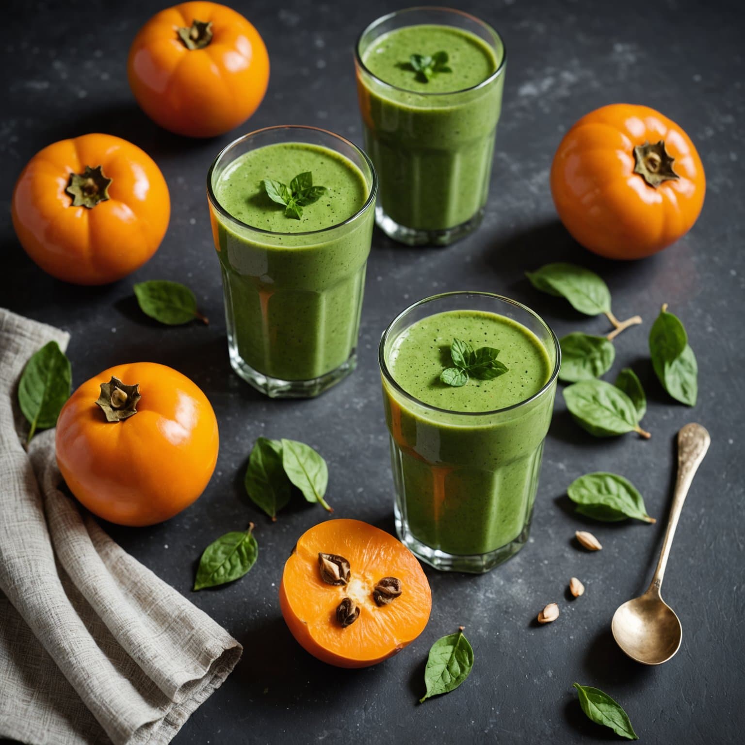 Kaki-grønn smoothie