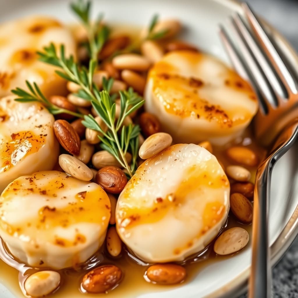 Kamskjell med mandler