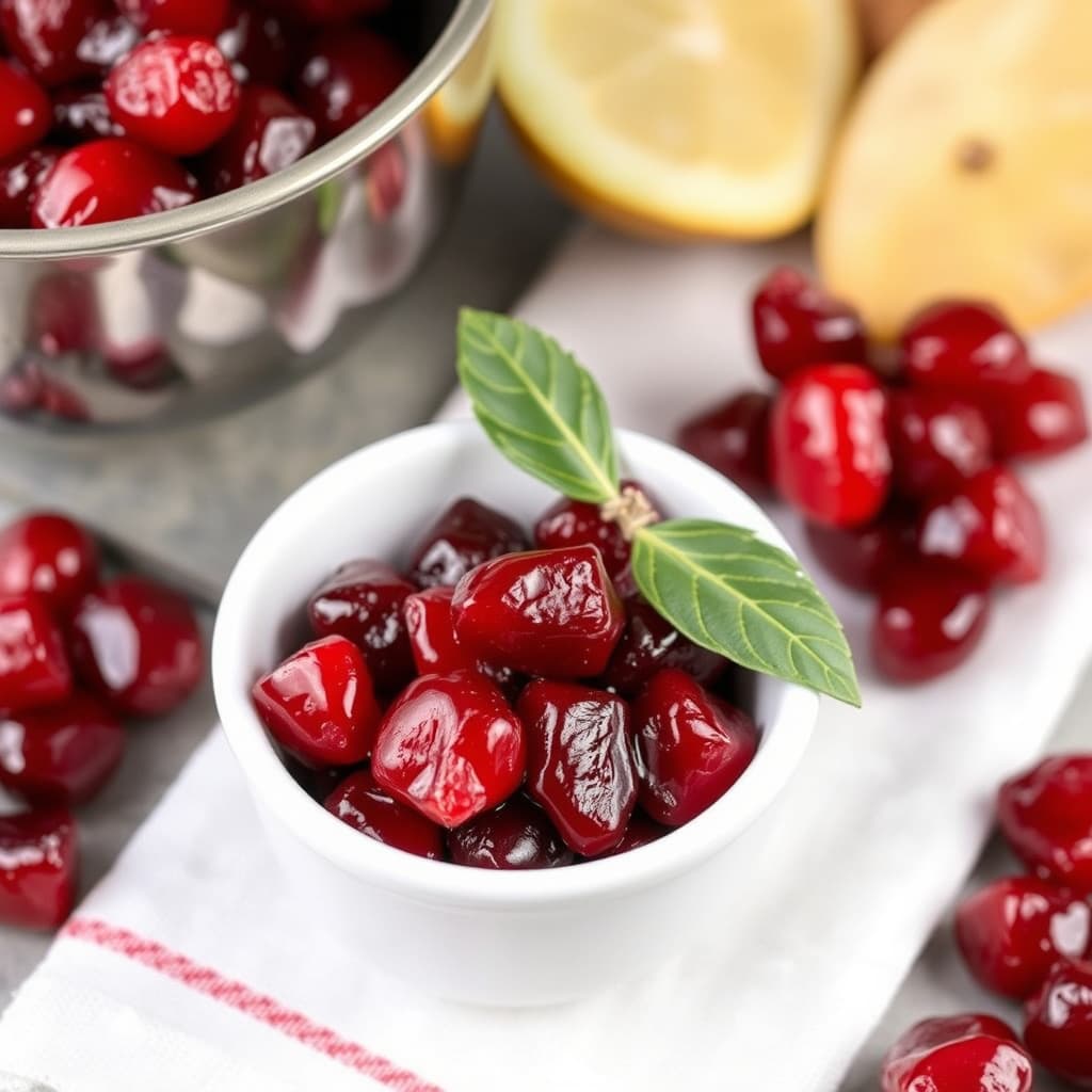 Kandiserte tranebær