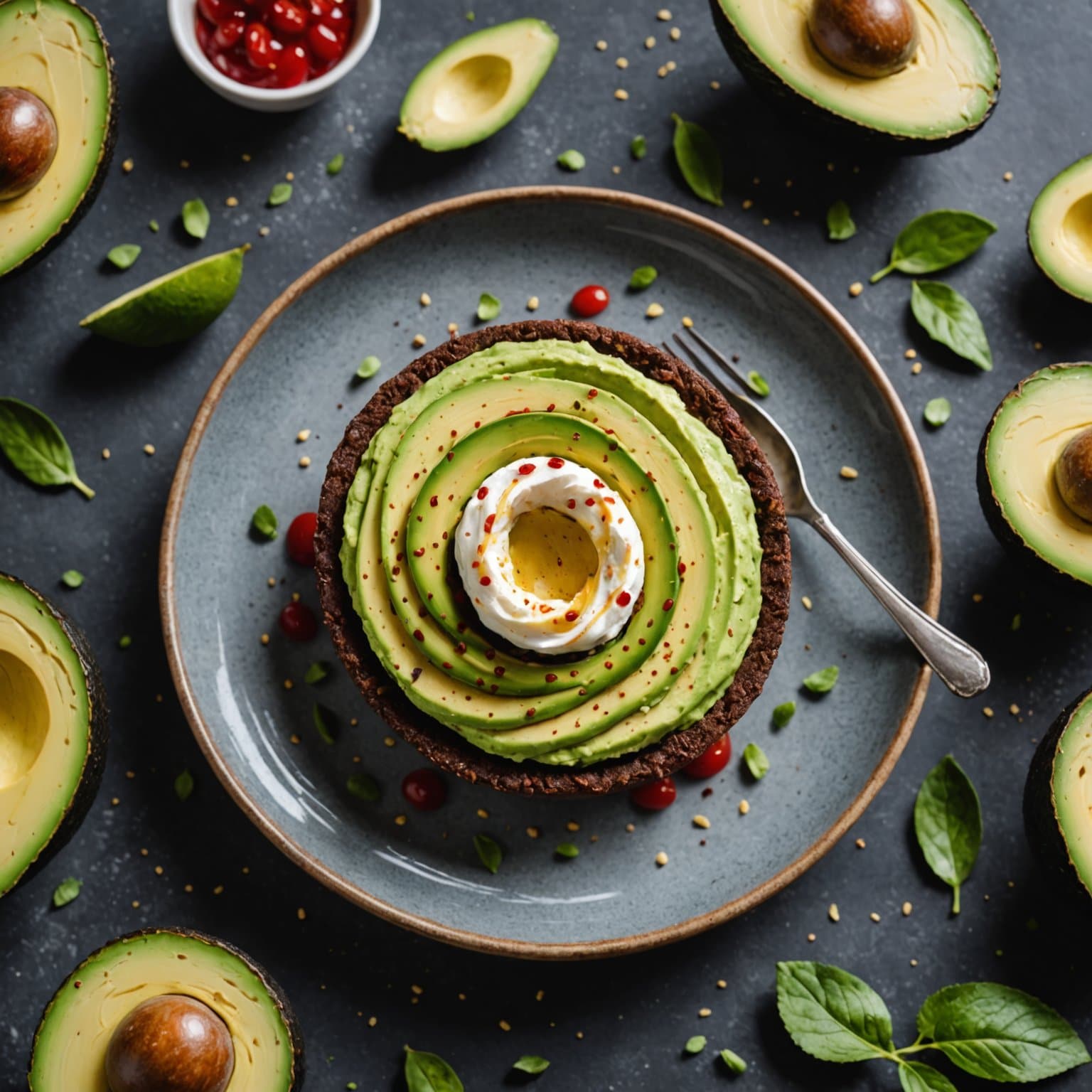 Keto-avokadodessert
